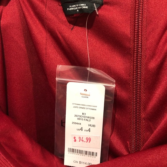 Bebe- ottoman embellished skirt NEW with tags (Size4) - Picture 3 of 3